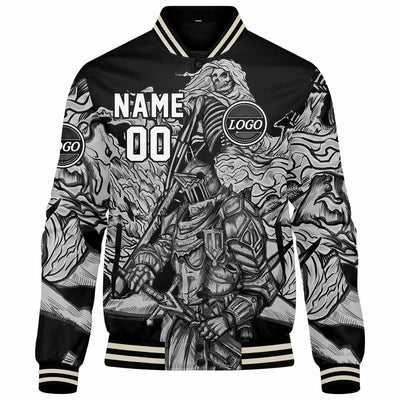 Custom Varsity Jacket Letterman jacket for Men, Women and Youth Grey enthsush