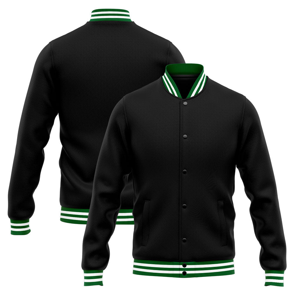 Custom Varsity Jacket Letterman jacket for Men, Women and Youth Green Black White enthsush