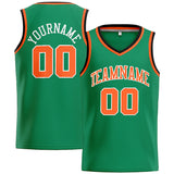 Custom Stitched Basketball Jersey for Men, Women And Kids Kelly Green-Orange-White-Black