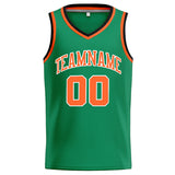 Custom Stitched Basketball Jersey for Men, Women And Kids Kelly Green-Orange-White-Black