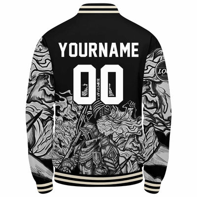 Custom Varsity Jacket Letterman jacket for Men, Women and Youth Grey enthsush