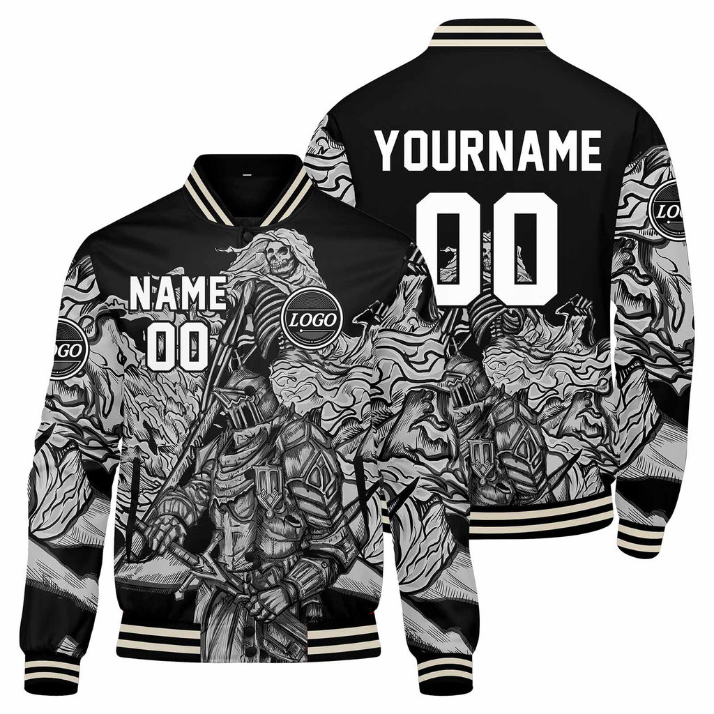 Custom Varsity Jacket Letterman jacket for Men, Women and Youth Grey enthsush