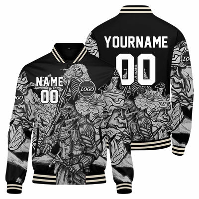 Custom Varsity Jacket Letterman jacket for Men, Women and Youth Grey enthsush