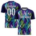 Custom Purple Light Blue Soccer Jerseys for Men Women Personalized Soccer Uniforms for Adult and Kid enthsush