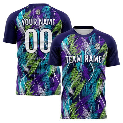 Custom Purple Light Blue Soccer Jerseys for Men Women Personalized Soccer Uniforms for Adult and Kid enthsush