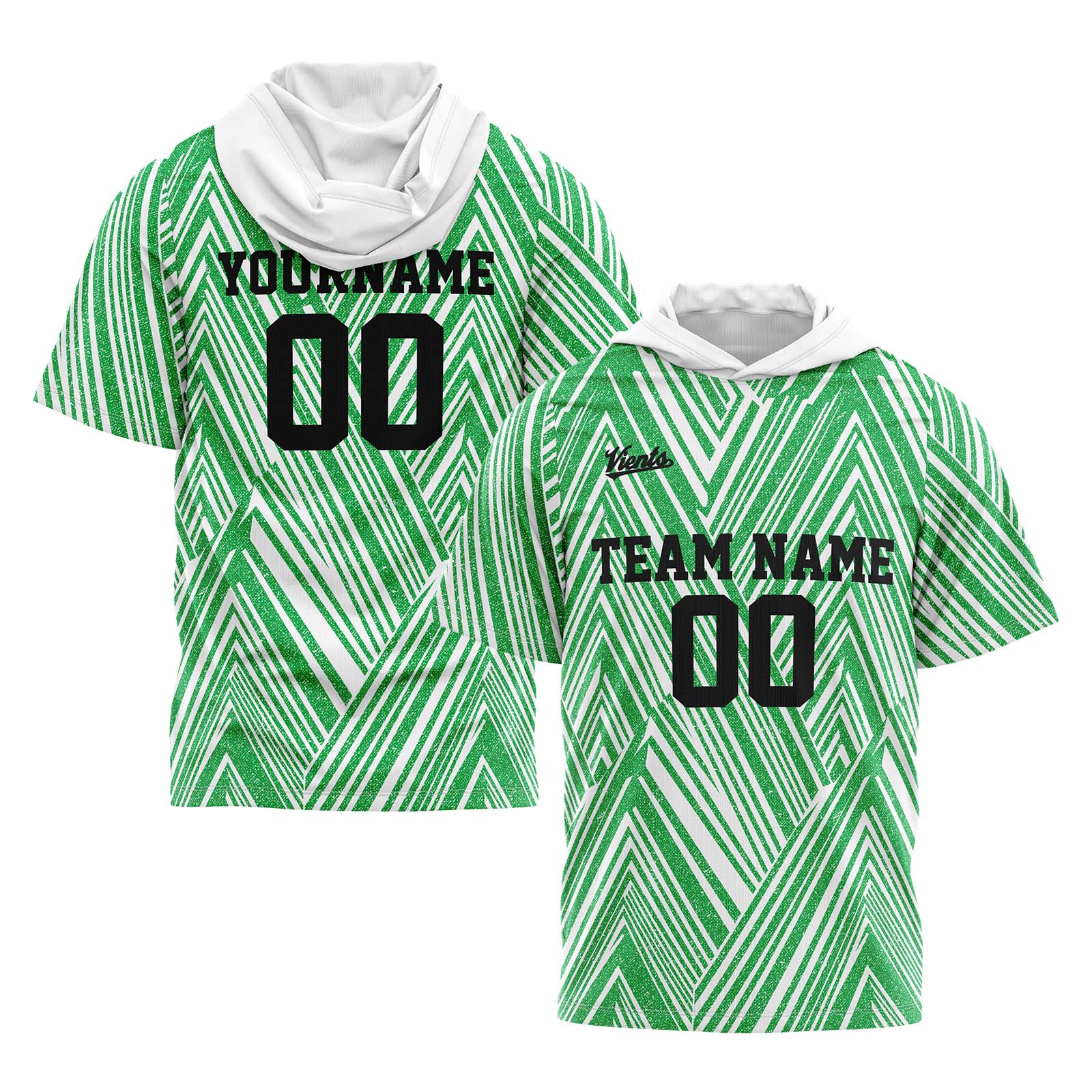Custom White Green Sleeve Hoodies for Men Women Shirts with Hoods Printed Name Logo enthsush