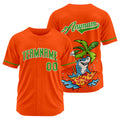 Custom Baseball Uniforms High-Quality for Adult Kids Optimized for Performance Surfing Shark-Orange enthsush