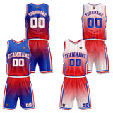 Custom Gradient Royal Red Reversible Basketball Suit for Adults and Kids Personalized Jersey