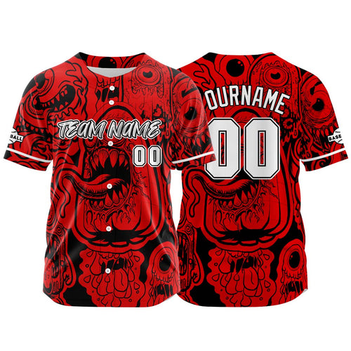 Custom Baseball Uniforms High-Quality for Adult Kids Optimized for Performance Monster-Red enthsush