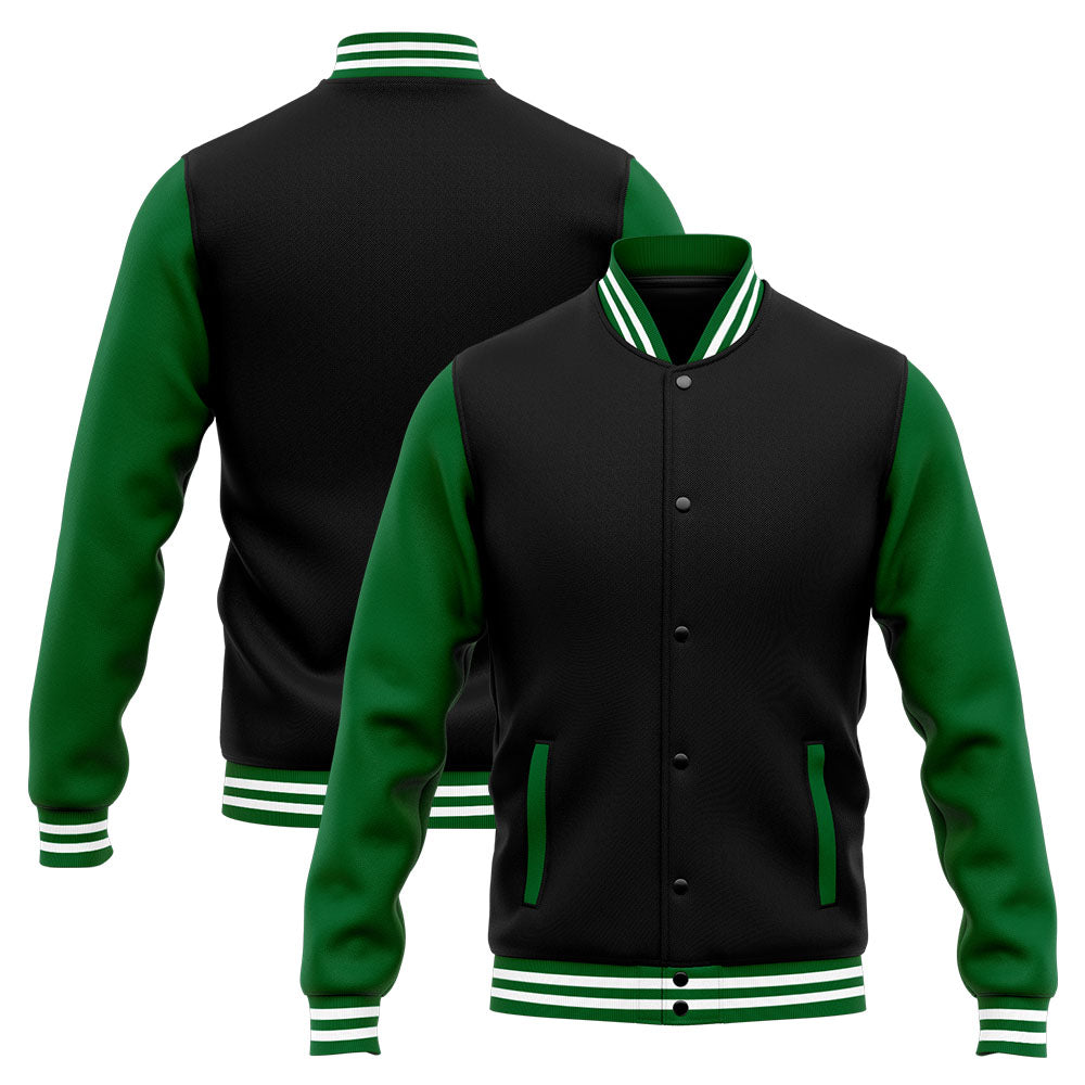 Custom Varsity Jacket Letterman jacket for Men, Women and Youth Green Black enthsush