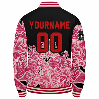 Custom Varsity Jacket Letterman jacket for Men, Women and Youth Pink enthsush