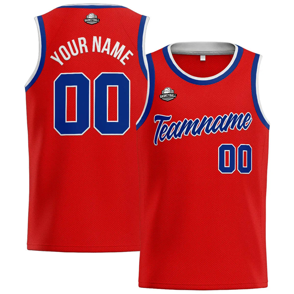 Custom Stitched Basketball Jersey for Men, Women  And Kids Red-Royal-White enthsush