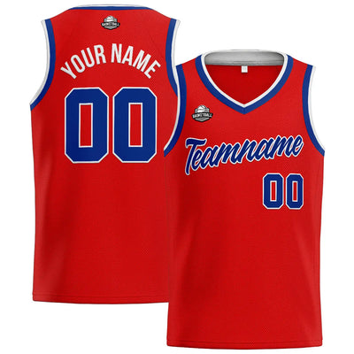 Custom Stitched Basketball Jersey for Men, Women  And Kids Red-Royal-White enthsush