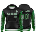 Custom Green Black Sweatshirt Hoodie For Men Women Girl Boy Print Your Logo Name Number enthsush
