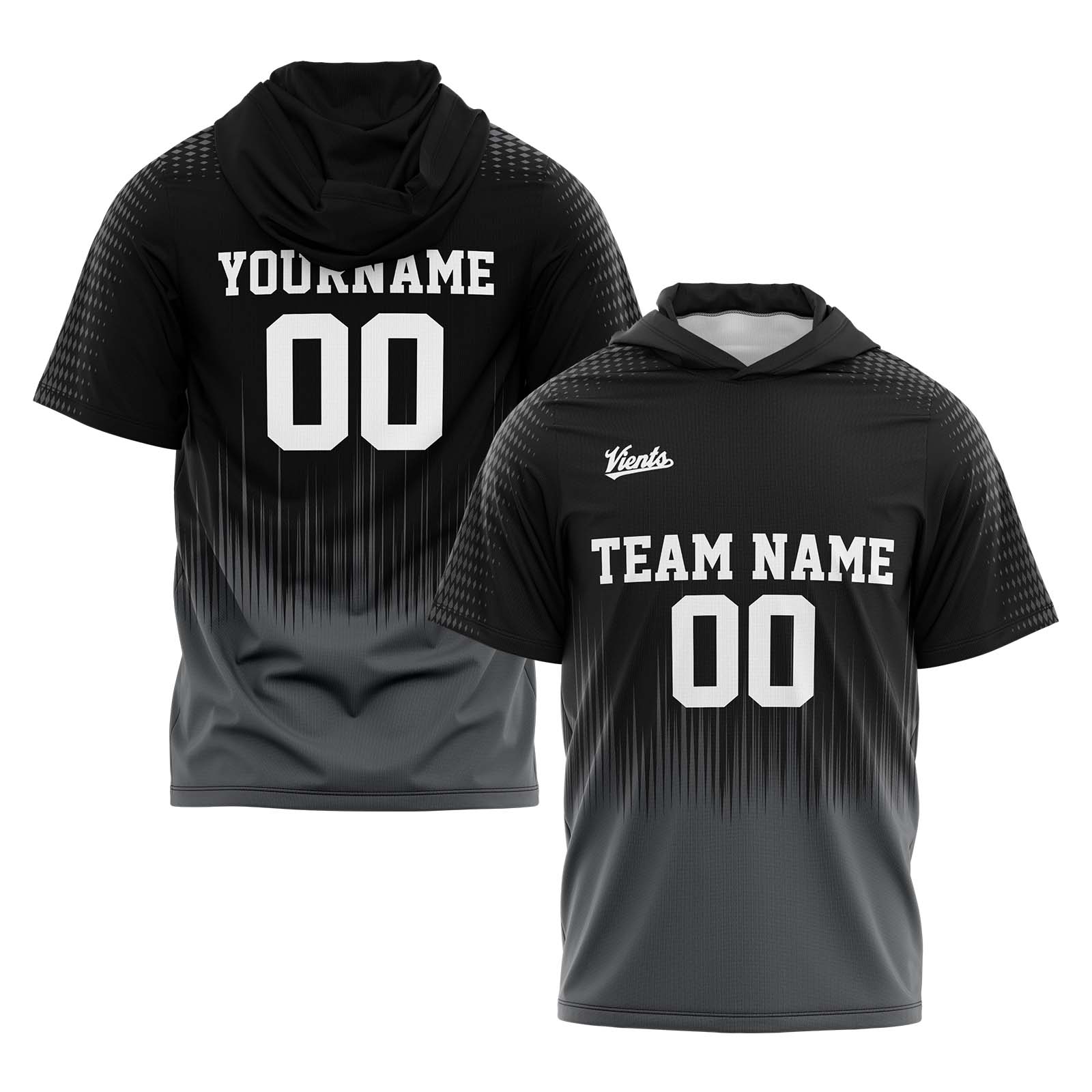 Custom Black Grey Sleeve Hoodies for Men Women Shirts with Hoods Printed Name Logo enthsush
