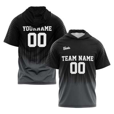 Custom Black Grey Sleeve Hoodies for Men Women Shirts with Hoods Printed Name Logo enthsush