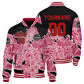 Custom Varsity Jacket Letterman jacket for Men, Women and Youth Pink enthsush