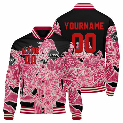 Custom Varsity Jacket Letterman jacket for Men, Women and Youth Pink enthsush