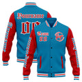 Custom Varsity Jacket Letterman jacket for Men, Women and Youth Blue Red enthsush