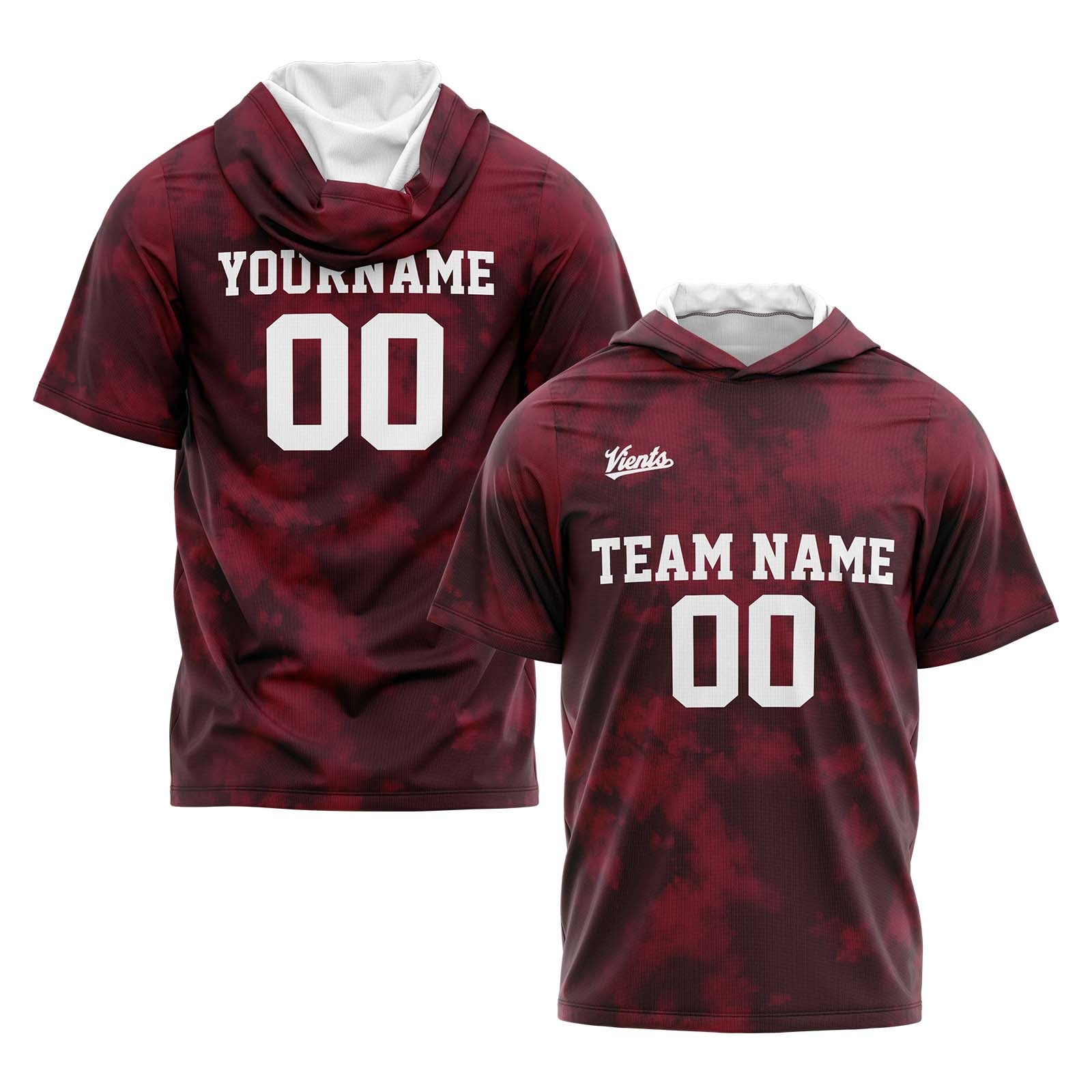 Custom Burgundy Sleeve Hoodies for Men Women Shirts with Hoods Printed Name Logo enthsush