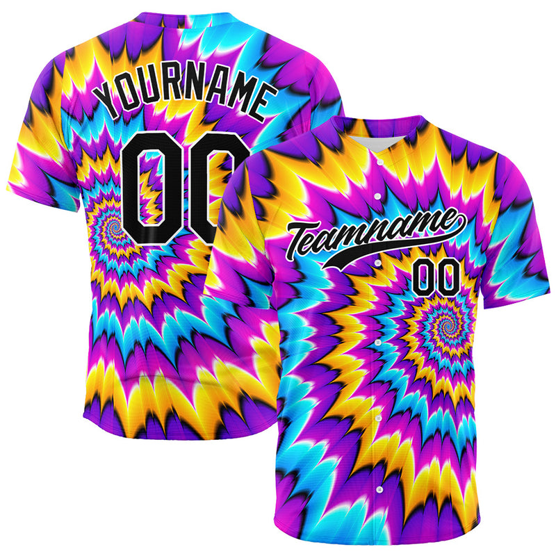 Custom Full Print Design Authentic Baseball Jersey Dazzle