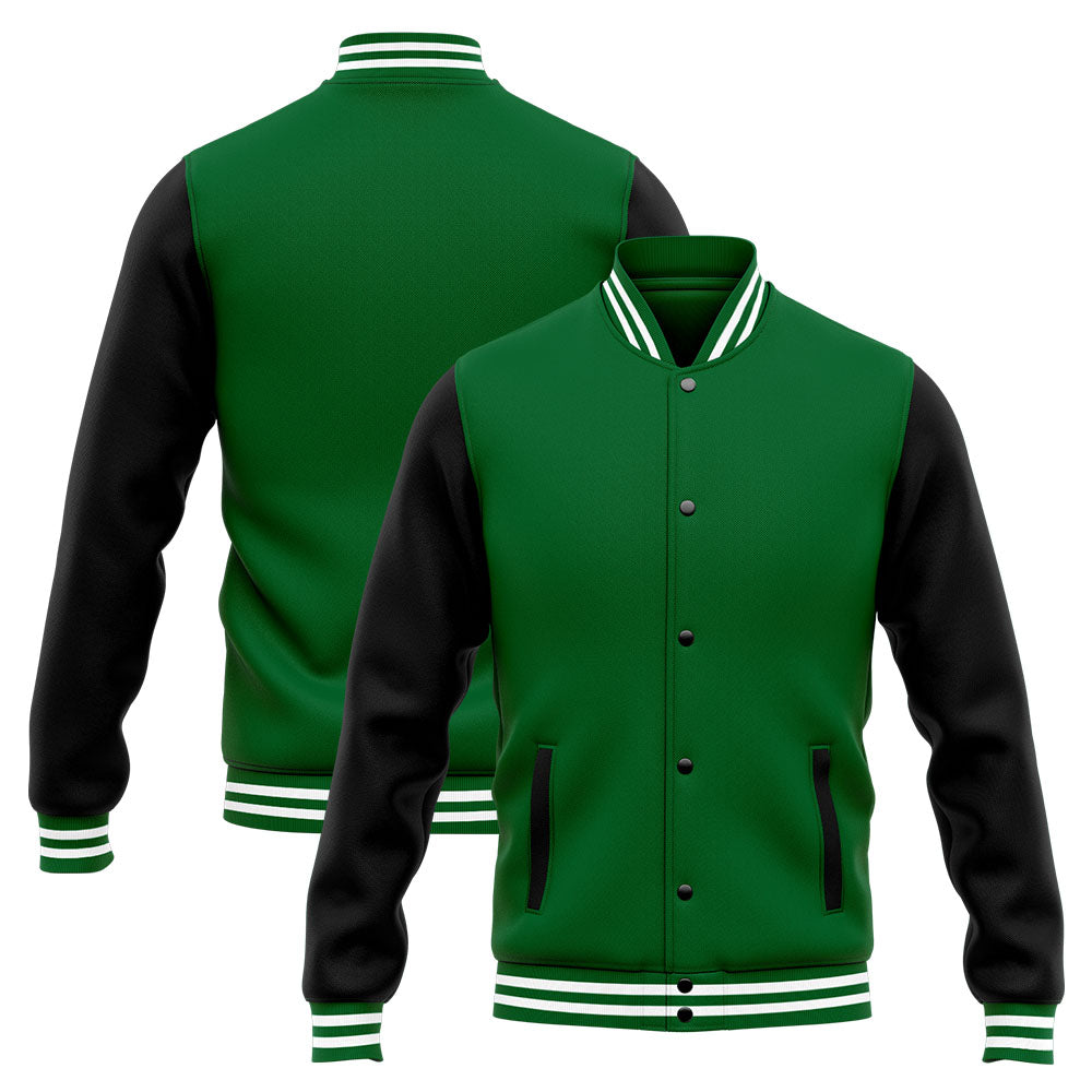 Custom Varsity Jacket Letterman jacket for Men, Women and Youth Green Black enthsush