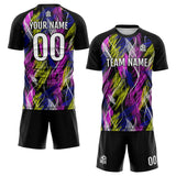 Custom Black Pink Soccer Jerseys for Men Women Personalized Soccer Uniforms for Adult and Kid
