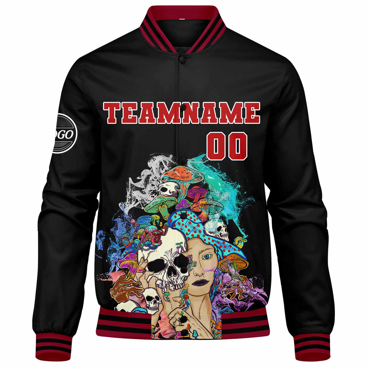 Custom Varsity Jacket Letterman jacket for Men, Women and Youth Red enthsush