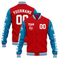 Custom Varsity Jacket Letterman jacket for Men, Women and Youth Blue Red enthsush