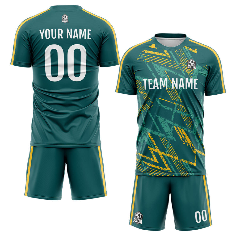 Custom Soccer Jerseys for Men Women Personalized Soccer Uniforms for Adult and Kid Green enthsush