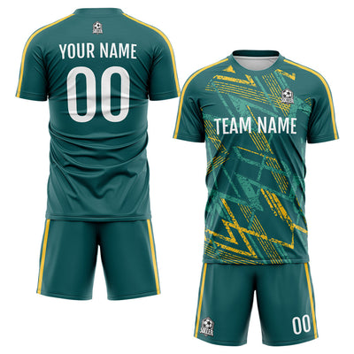 Custom Soccer Jerseys for Men Women Personalized Soccer Uniforms for Adult and Kid Green enthsush
