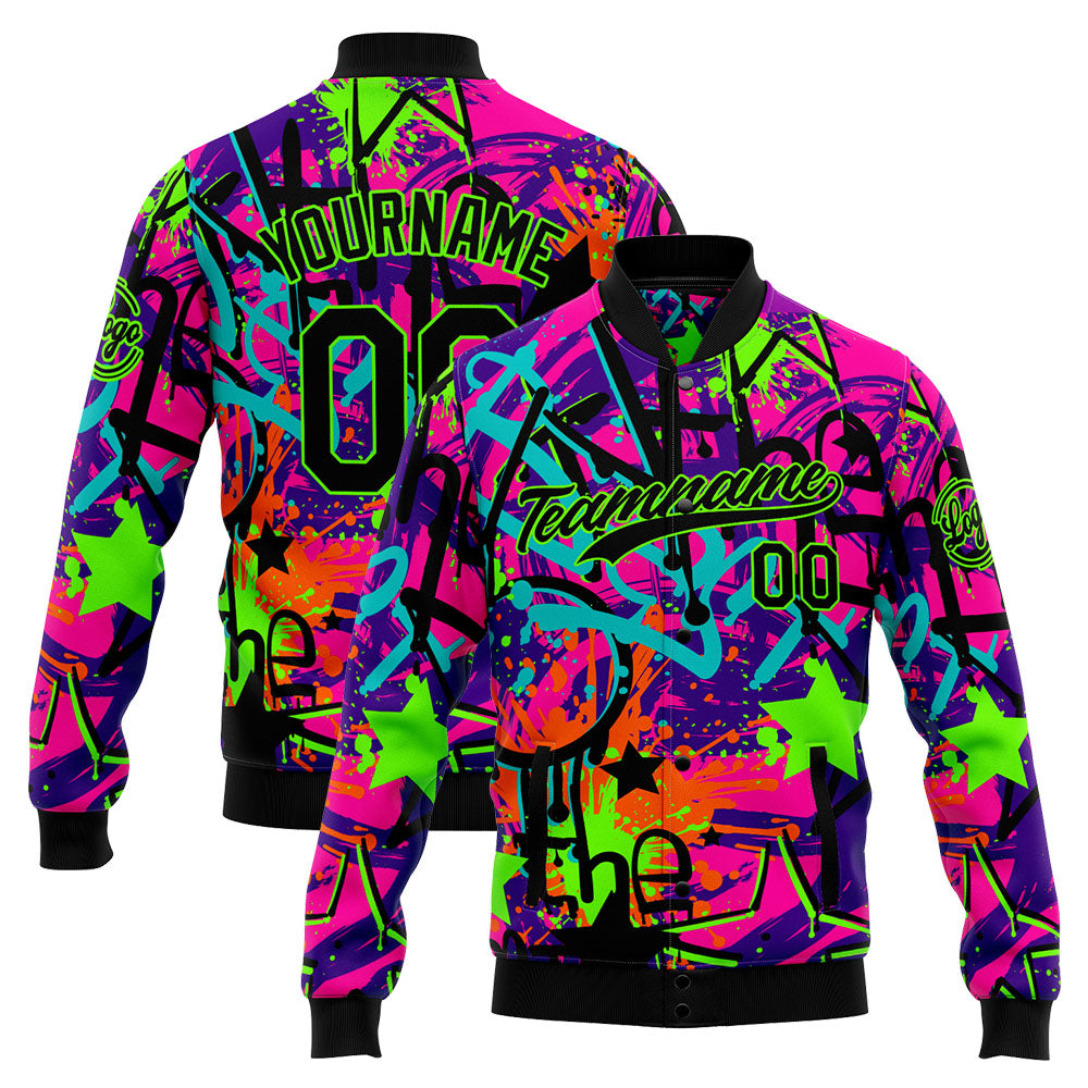 Personalized Custom Men's Jacket Customize Your Team Name, Logo, and Number enthsush