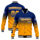 Custom Gradient Varsity Jacket Letterman jacket for Men, Women and Youth Navy&Orange