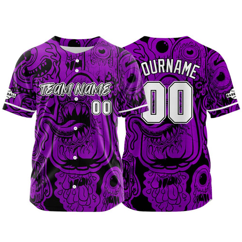Custom Baseball Uniforms High-Quality for Adult Kids Optimized for Performance Monster-Purple enthsush