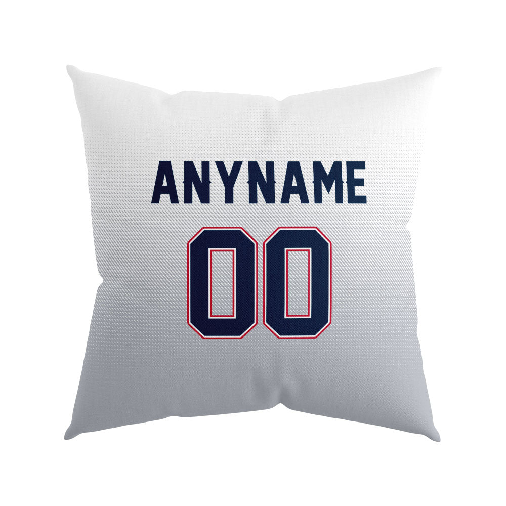Custom Football Throw Pillow for Men Women Boy Gift Printed Your Personalized Name Number Navy&Red&Gray enthsush