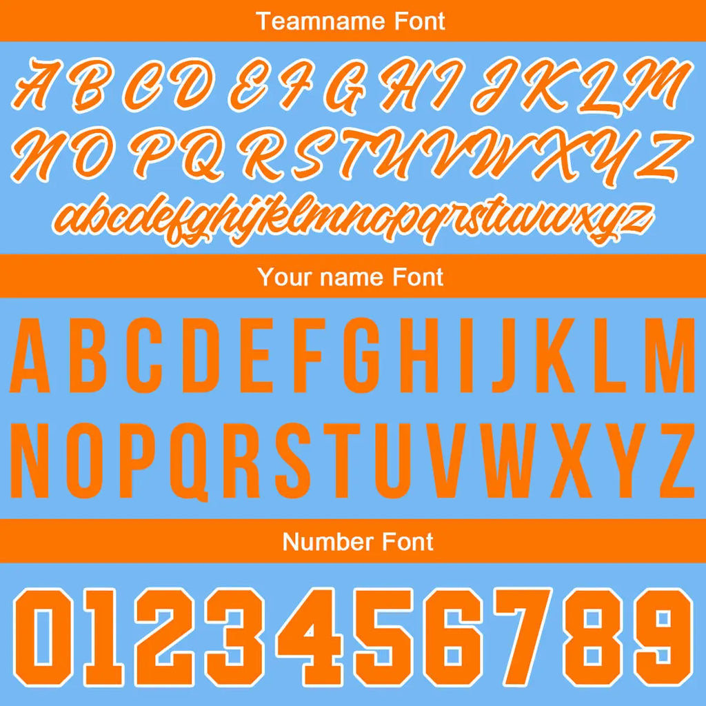 Custom Stitched Basketball Jersey for Men, Women  And Kids Light Blue-Orange-White enthsush