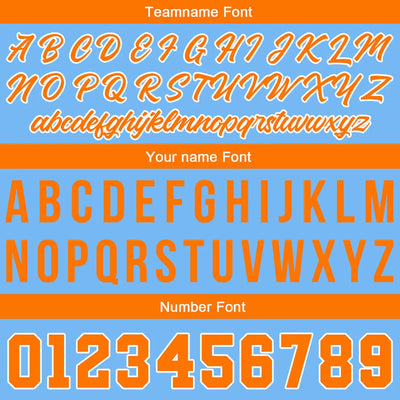 Custom Stitched Basketball Jersey for Men, Women  And Kids Light Blue-Orange-White enthsush