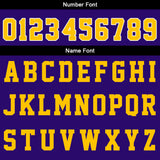 Custom Basketball Jersey Uniform Suit Printed Your Logo Name Number Purple-Yellow