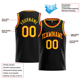 Custom Stitched Basketball Jersey for Men, Women And Kids Black-Yellow-Red