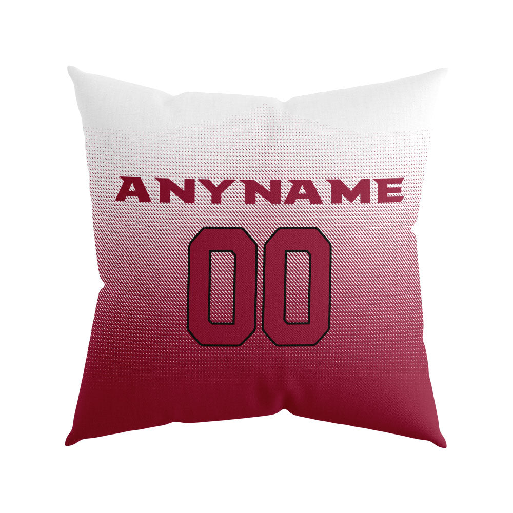 Custom Football Throw Pillow for Men Women Boy Gift Printed Your Personalized Name Number Red&Black&White enthsush