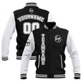 Custom Black White Waterproof Varsity Jackets Personalized Stitched Name Number Logo to Letterman Jackets enthsush