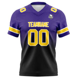 Custom Purple&Black Gradient Football Jersey Personalized Football Shirts for Men Women  Printed Team Name Number Logo