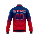 Custom Gradient Varsity Jacket Letterman jacket for Men, Women and Youth Navy&Red