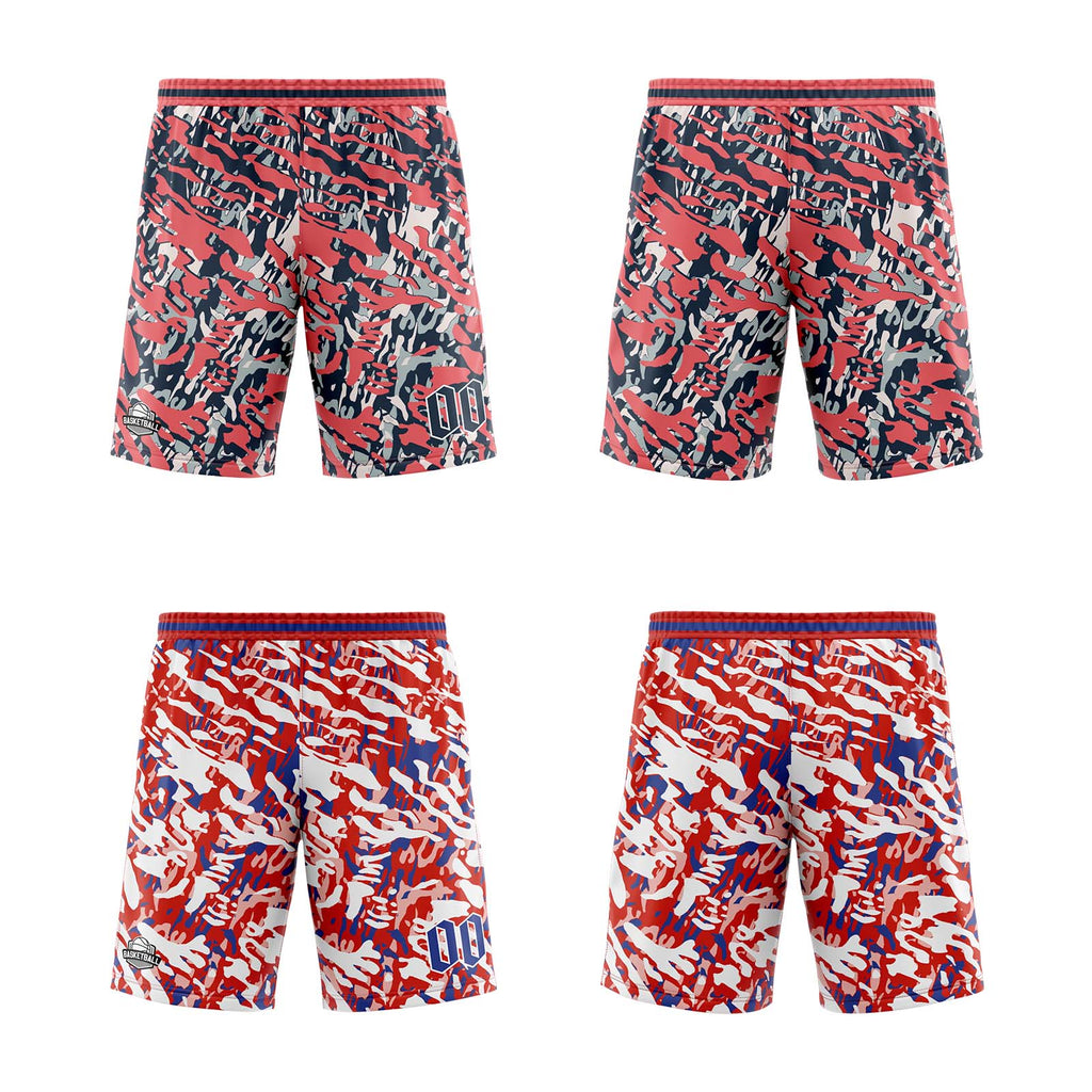 Custom Blue Red White Reversible Basketball Suit for Adults and Kids Personalized Jersey enthsush