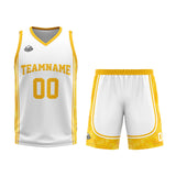 Custom White Orange Basketball Jersey Uniform Suit Printed Your Logo Name Number