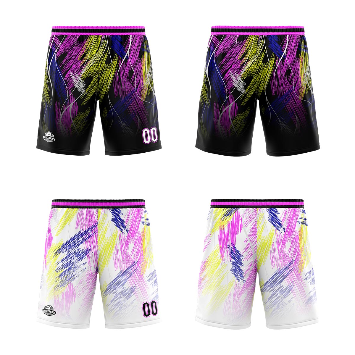 Custom Black Pink Reversible Basketball Suit for Adults and Kids Personalized Jersey enthsush
