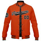 Custom Varsity Jacket Letterman jacket for Men, Women and Youth Black Orange