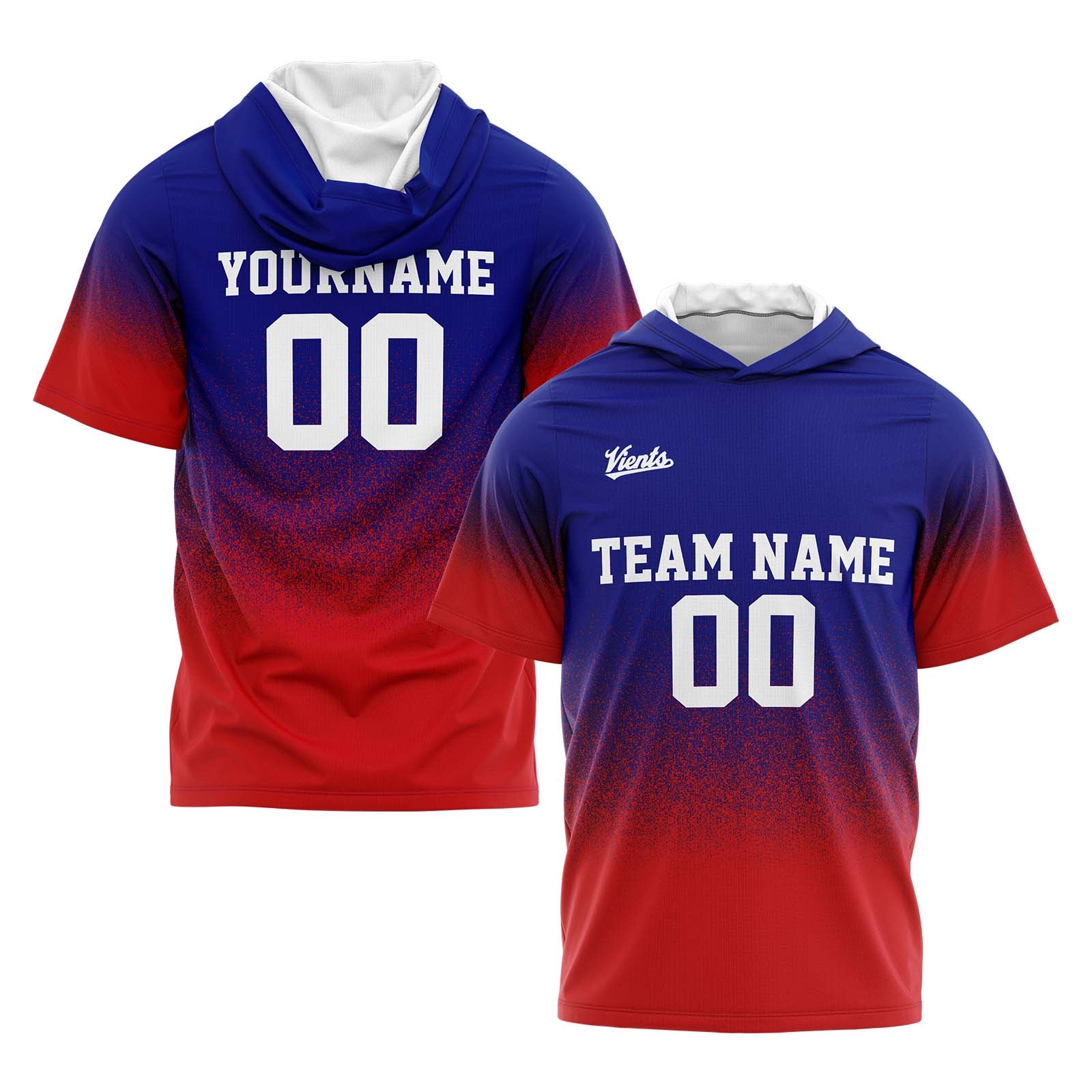 Custom Royal Red Sleeve Hoodies for Men Women Shirts with Hoods Printed Name Logo enthsush
