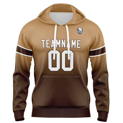 Custom Gradient Hoodie For Man Woman Girl Boy Print Your Logo Name Number Brown enthsush