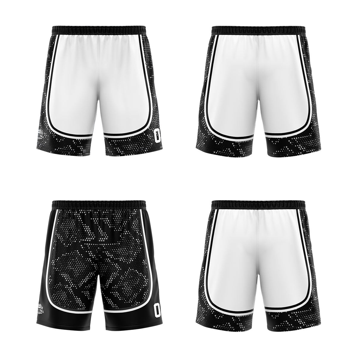 Custom White Black Reversible Basketball Suit for Adults and Kids Personalized Jersey enthsush